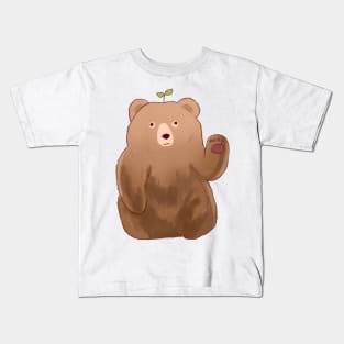 Cute grizzly bear illustration Kids T-Shirt